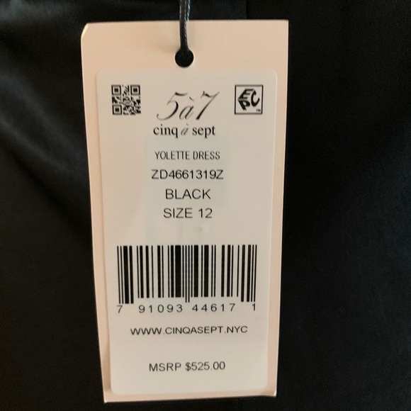 5 à 7 NYC Yolette Dress Black size 12 (8) - Picture 4 of 4